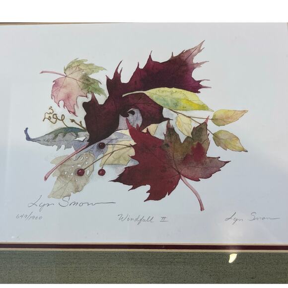 Windfall II Lyn Snow Signed Copy Professionally Framed And Matted - Picture 3 of 4